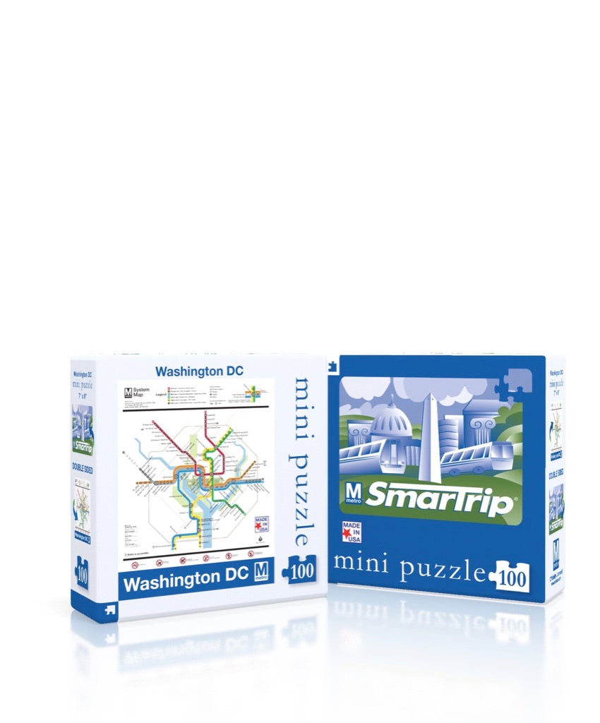 Box, straight on: DC Metro Map - 100 Piece Jigsaw Puzzle (New York Puzzle Company)