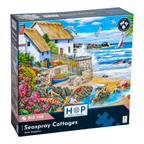 Box, turned right: Seaspray Cottages – 500 XL Piece Jigsaw Puzzle (House of Puzzles)