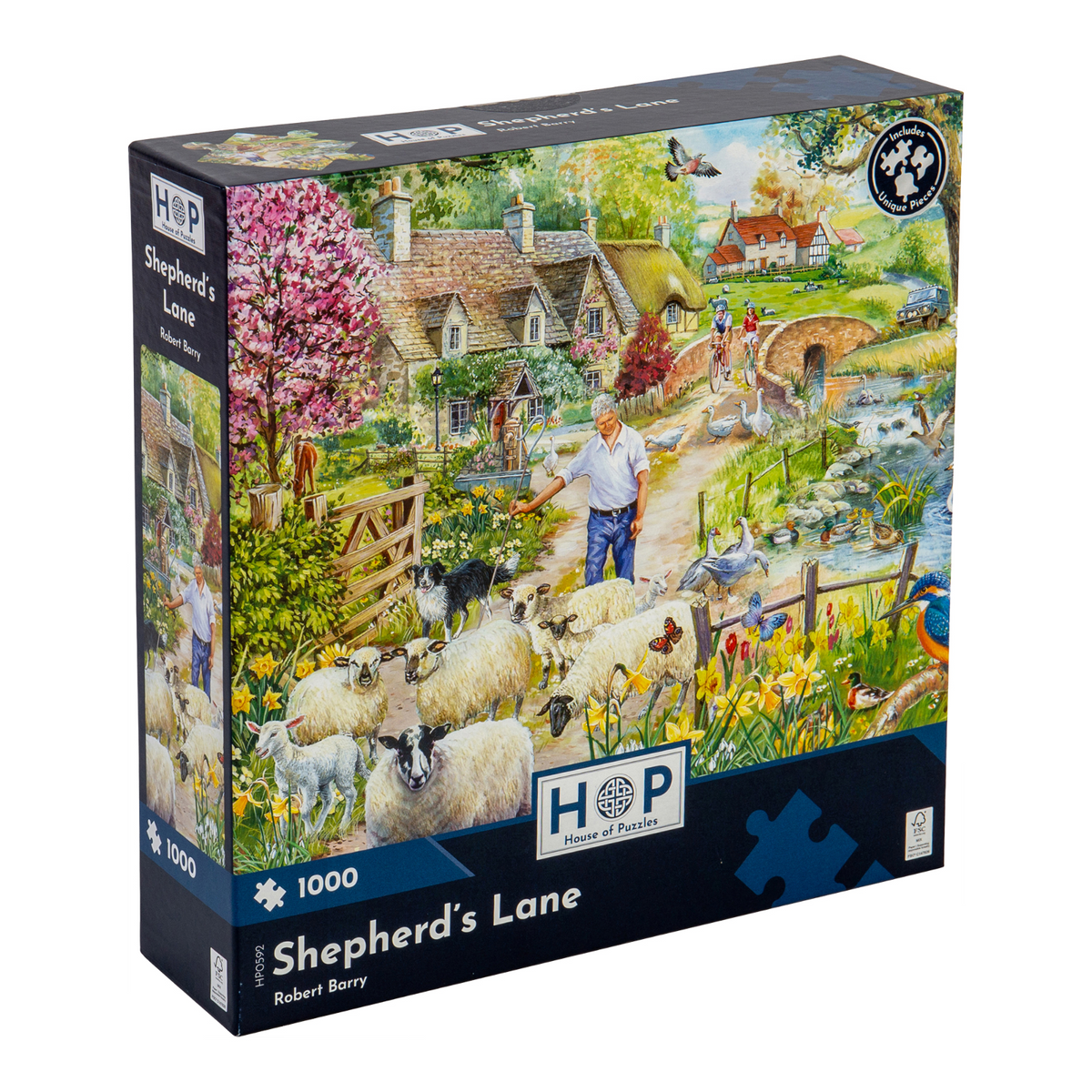 Box, turned left: Shepherd's Lane – 1000 Piece Jigsaw Puzzle (House of Puzzles)