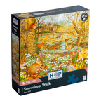 Box, turned right: Snowdrop Walk – 500 XL Piece Jigsaw Puzzle (House of Puzzles)