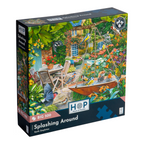 Box, turned right: Splashing Around – 500 XL Piece Jigsaw Puzzle (House of Puzzles)