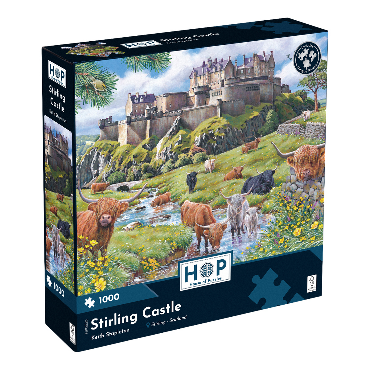 Box, turned right: Stirling Castle by Keith Stapleton - 1000 Piece Jigsaw Puzzle (House of Puzzles)