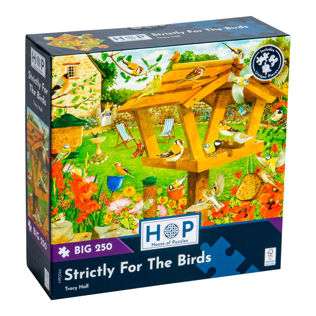 Box, turned right: Strictly For The Birds – 250 Piece Jigsaw Puzzle (House of Puzzles)