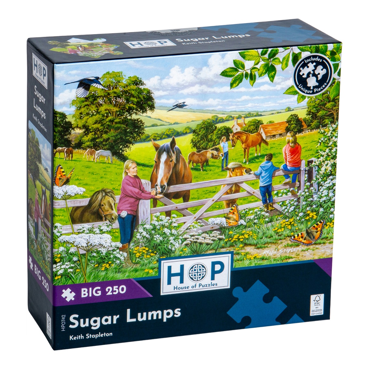 Box, turned left: Sugar Lumps – 250 Piece Jigsaw Puzzle (House of Puzzles)