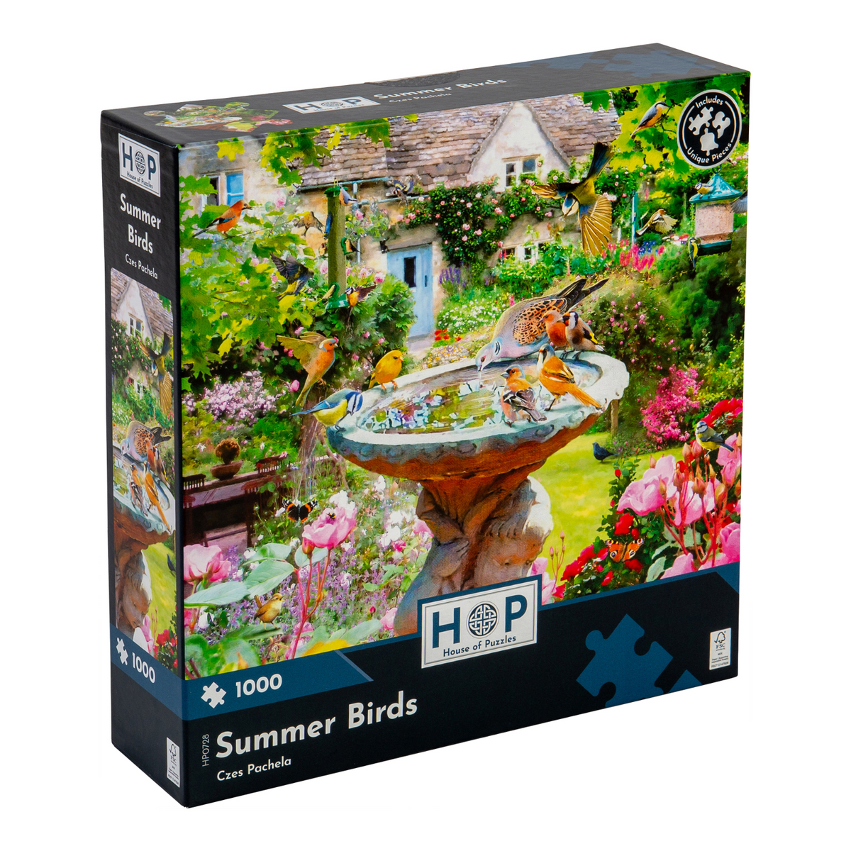 Box, turned right: Summer Birds – 1000 Piece Jigsaw Puzzle (House of Puzzles)