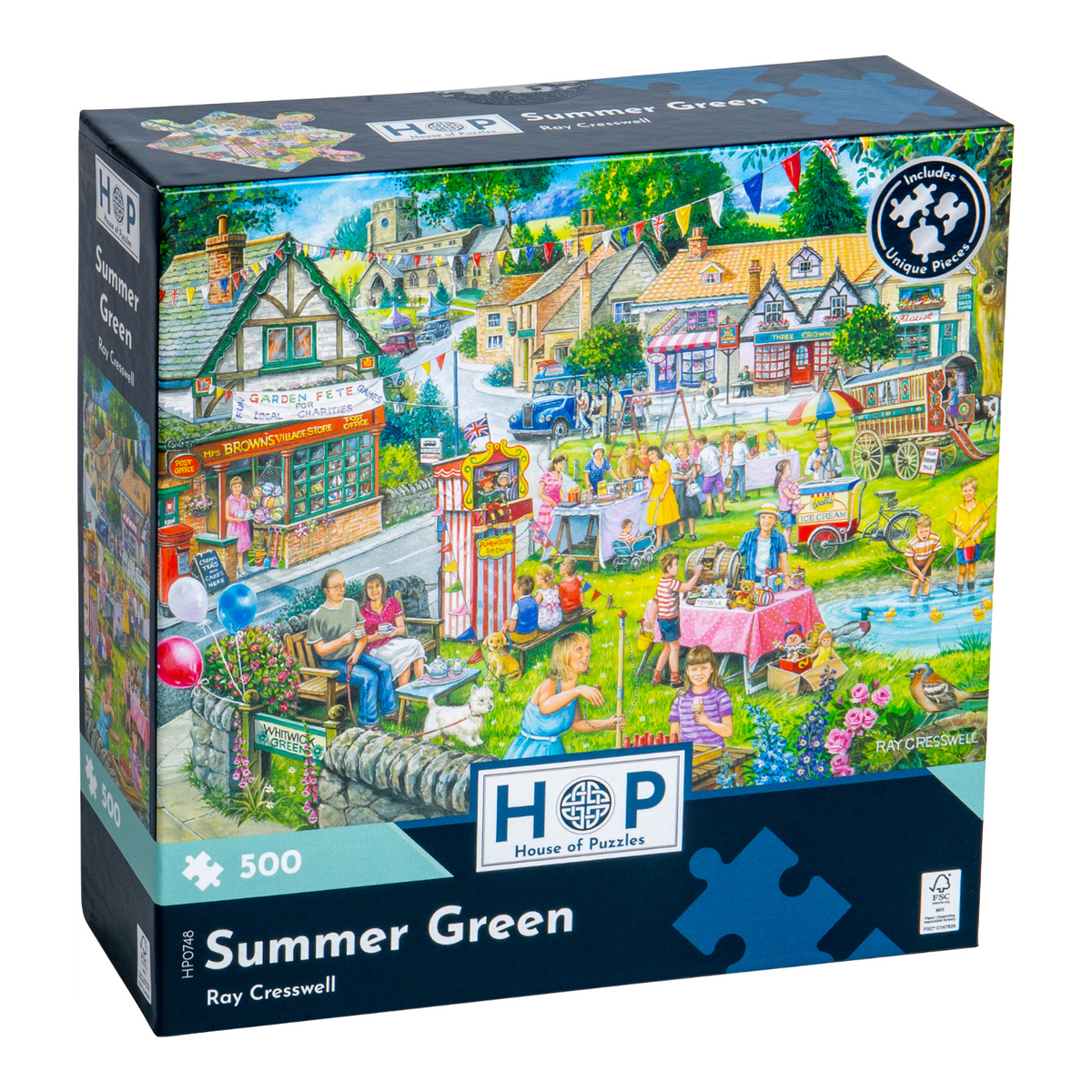Box, turned right: Summer Green – 500 Piece Jigsaw Puzzle (House of Puzzles)