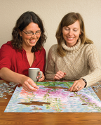 In use: Summer Rainbow - 500 Piece Jigsaw Puzzle (Cobble Hill)