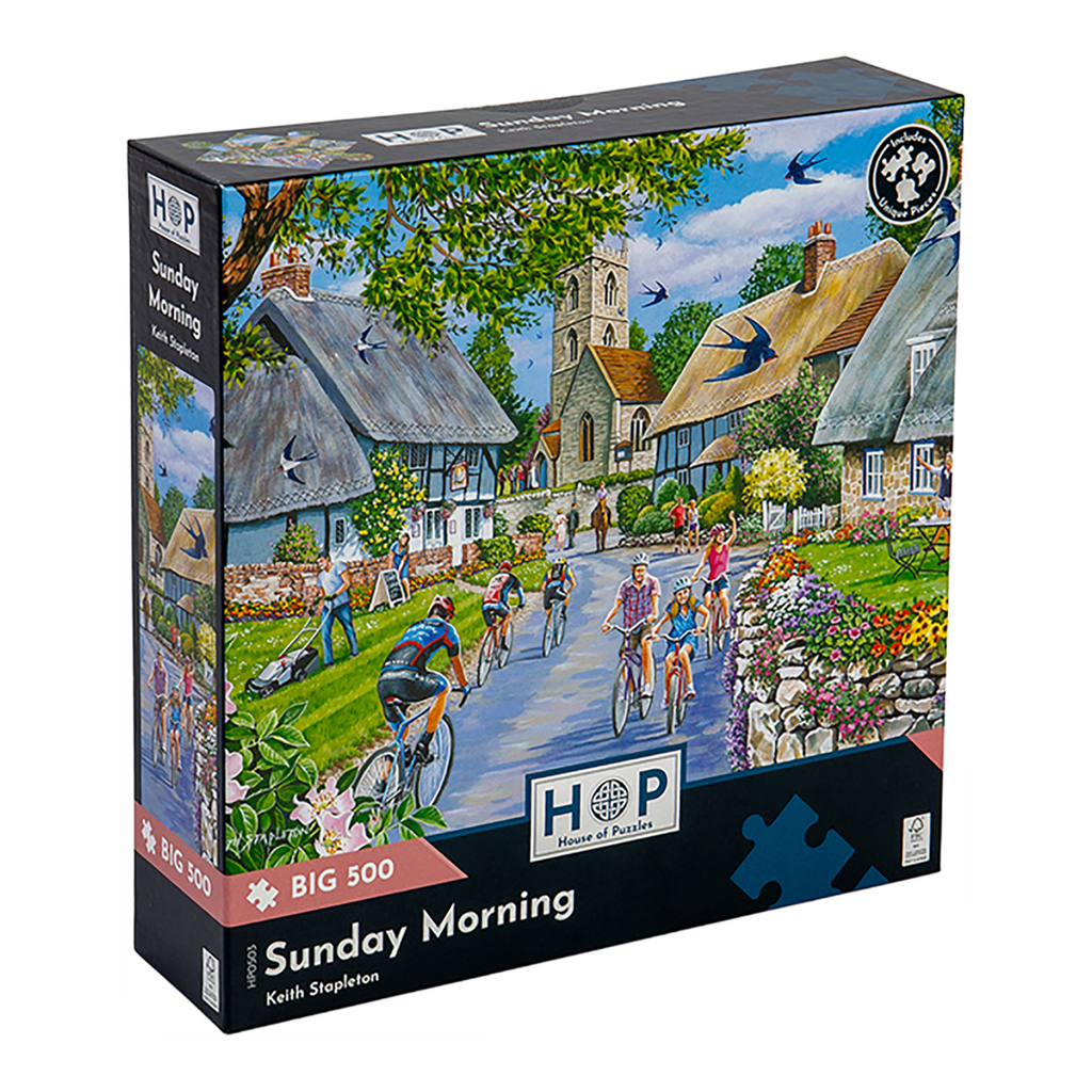Box, turned right: Sunday Morning – 500 XL Piece Jigsaw Puzzle (House of Puzzles)