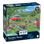 Box, turned right: Sunday Picnic – 500 Piece Jigsaw Puzzle (House of Puzzles)
