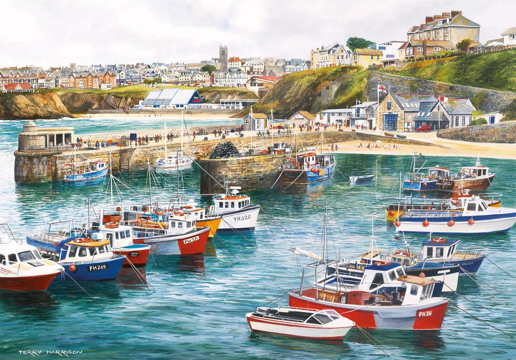 Artwork, puzzle 3 of 4: Cornwall By The Sea by Terry Harrison - 4 x 500 Piece Jigsaw Puzzle (Gibsons)