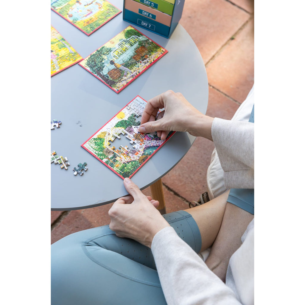 Puzzle in progress: Pieceful Mind: Take Time for You - 6-in-1 Mindfulness Jigsaw Puzzle Set (Jumbo)