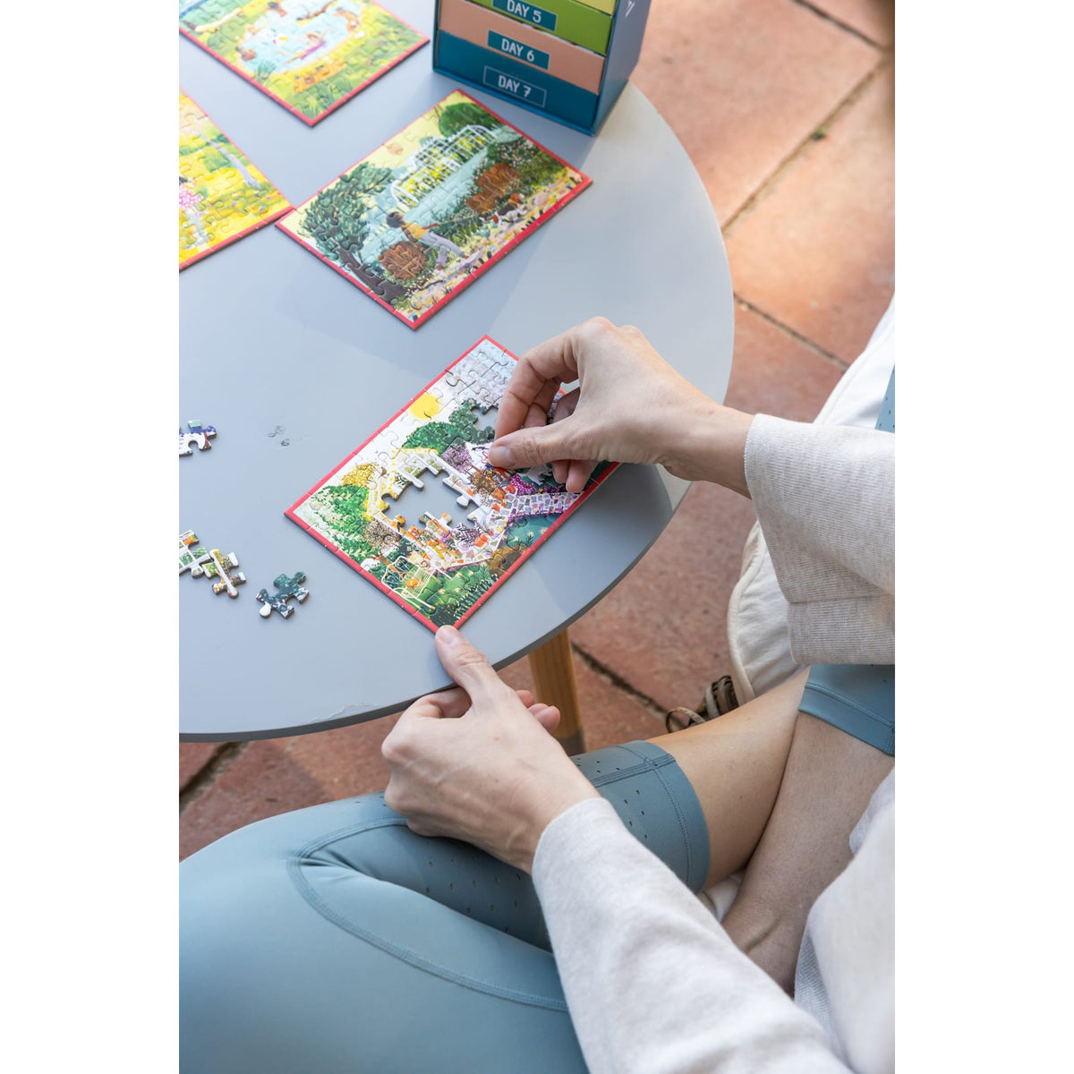 Puzzle in progress: Pieceful Mind: Take Time for You - 6-in-1 Mindfulness Jigsaw Puzzle Set (Jumbo)