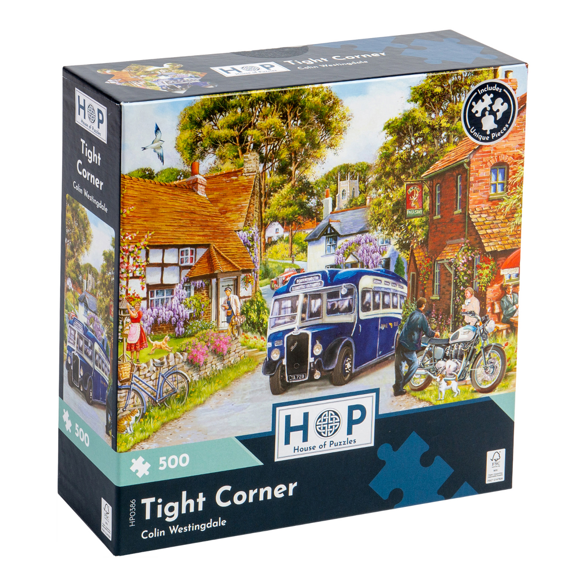 Box, turned right: Tight Corner – 500 Piece Jigsaw Puzzle (House of Puzzles)