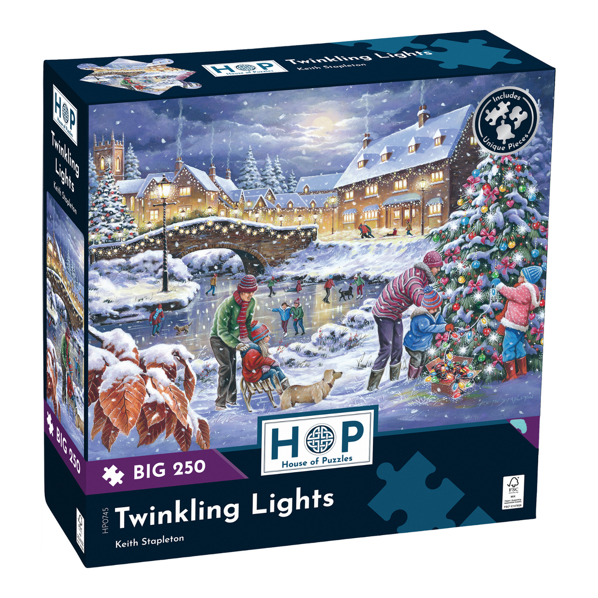 Box, turned right: Twinkling Lights – 250 Piece Jigsaw Puzzle (House of Puzzles)