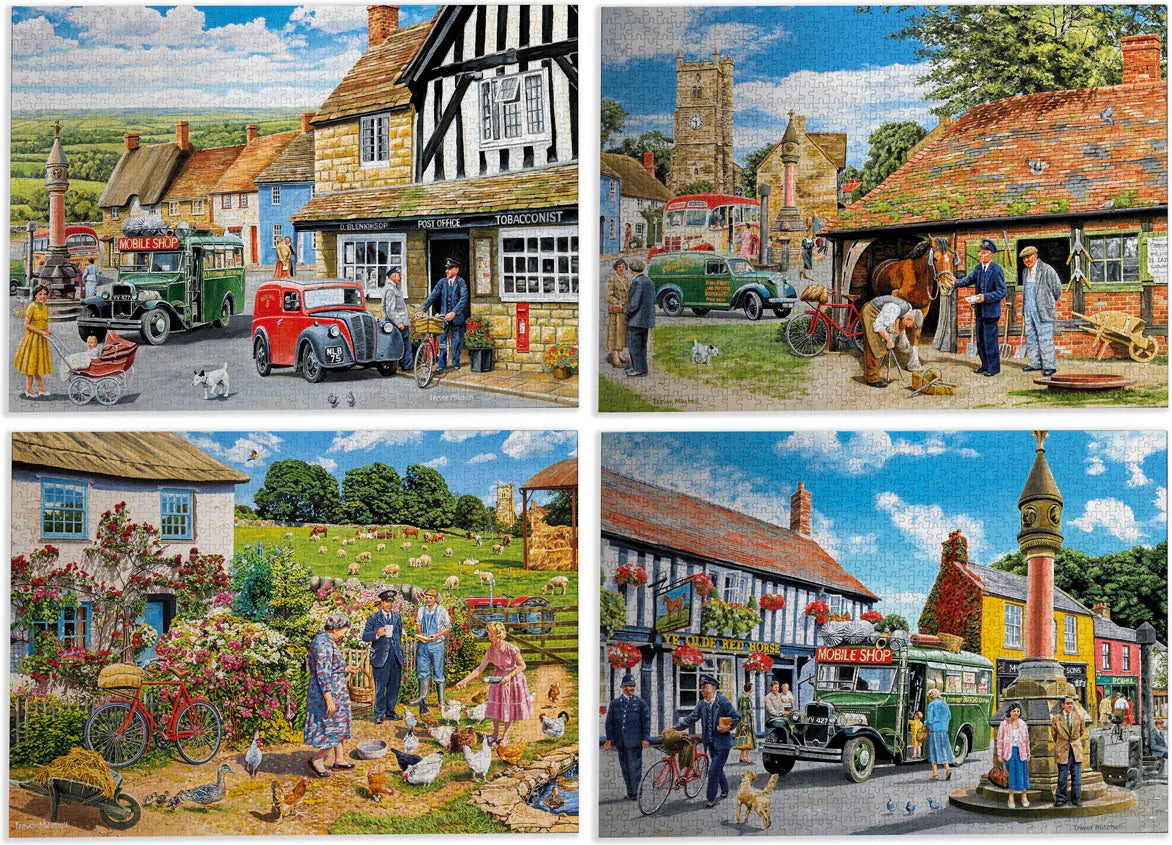 Artwork: Daily Deliveries by Trevor Mitchell - 4 x 500 Piece Jigsaw Puzzle (Gibsons)