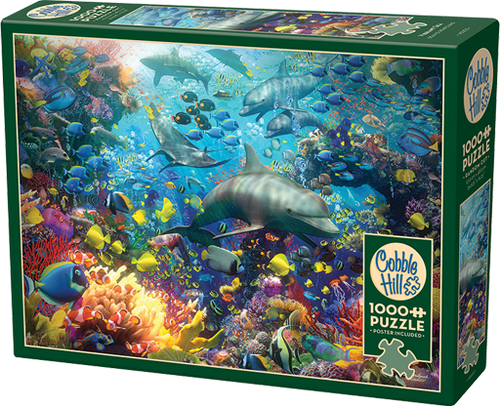 Vibrant Sea – 1000 Piece Jigsaw Puzzle (Cobble Hill) - Completed Puzzle