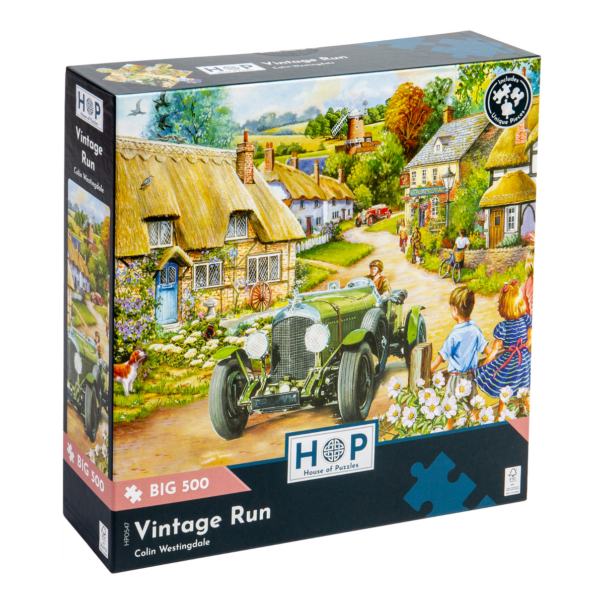 Box, turned right: Vintage Run – 500 XL Piece Jigsaw Puzzle (House of Puzzles)