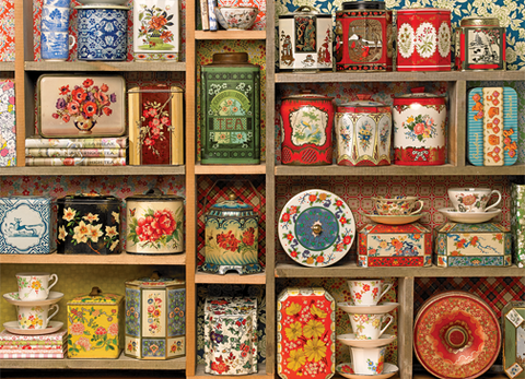 Artwork: Vintage Tins – 1000 Piece Jigsaw Puzzle (Cobble Hill)