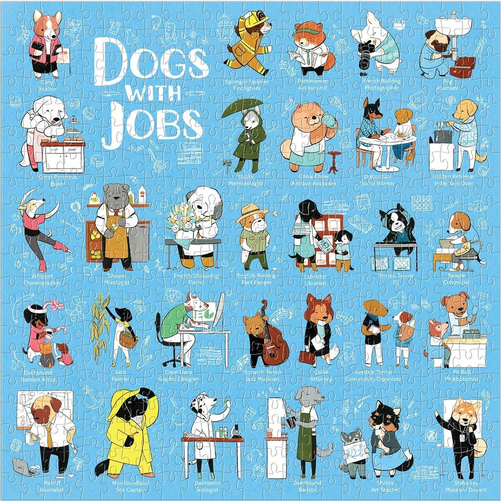 Artwork: Dogs With Jobs – 500 Piece Jigsaw Puzzle (Galison)