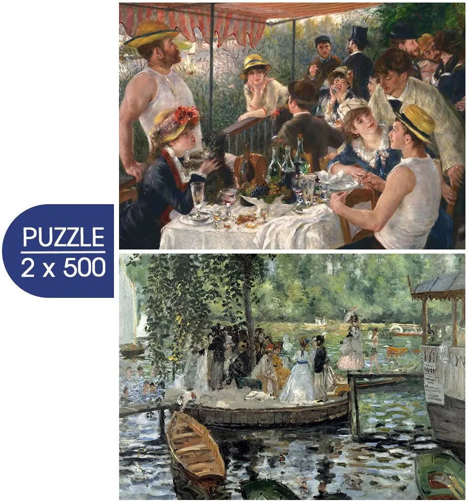 Artwork: The Art of Auguste Renoir: Luncheon of the Boating Party - La Grenouillère - 500 Piece Jigsaw Puzzle (Grafika)