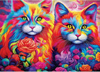 Artwork: Colorize - Rainbow Mustaches - 1000 Piece Jigsaw Puzzle (Master Pieces)