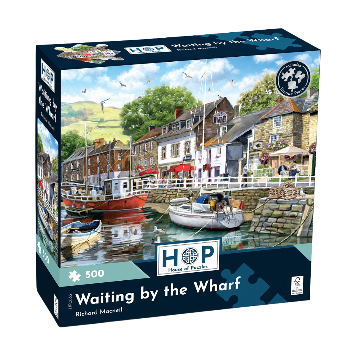 ** Pre-Order ** Waiting by the Wharf by Richard Macneil - 500 Piece Jigsaw Puzzle (House of Puzzles)