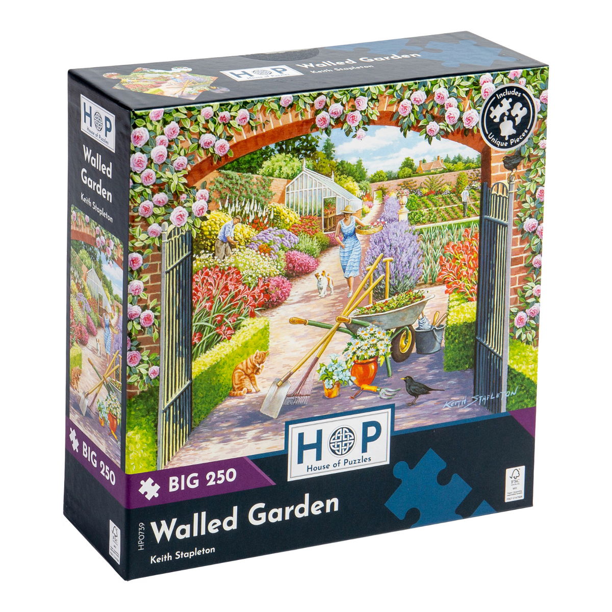 Box, turned right: Walled Garden – 250 Piece Jigsaw Puzzle (House of Puzzles)