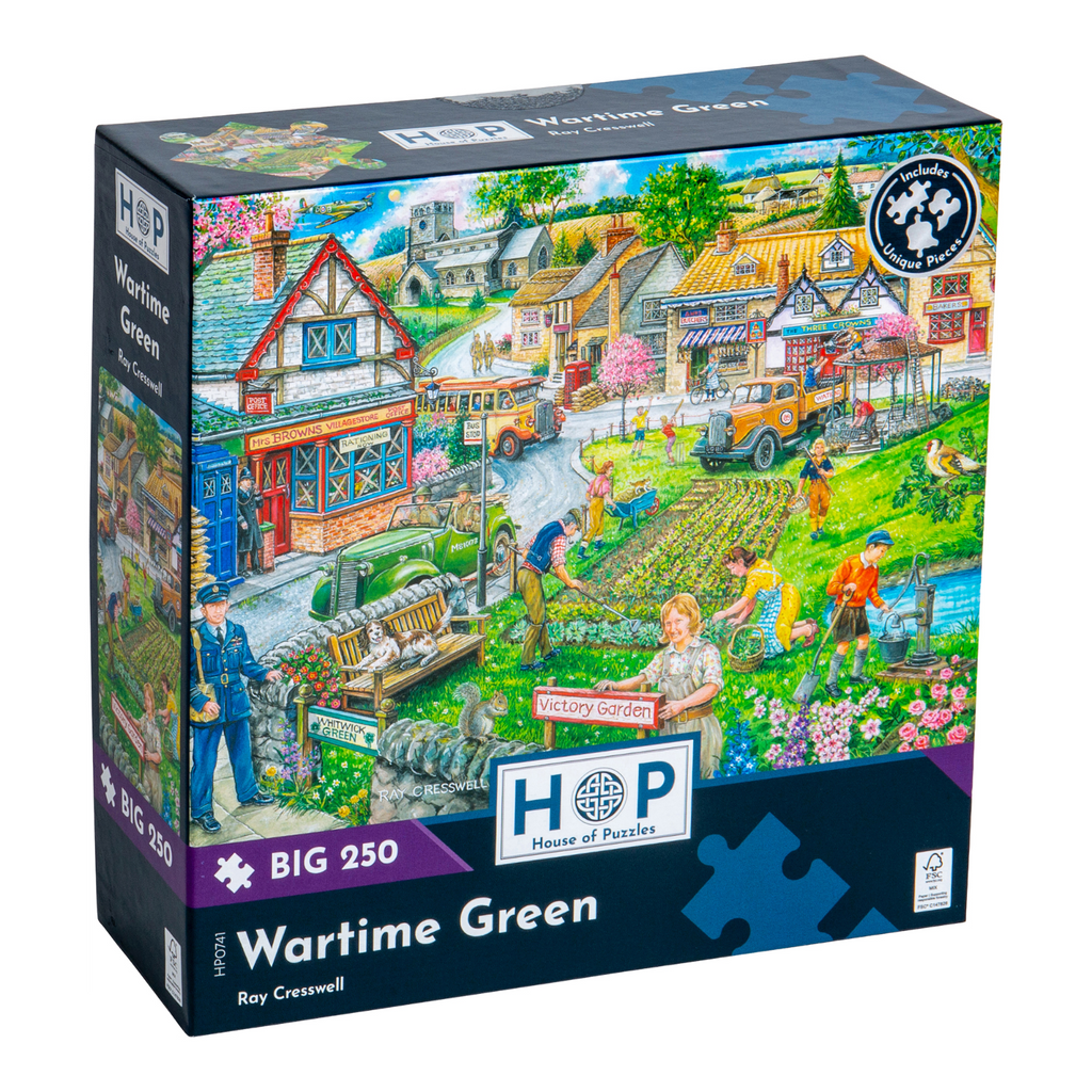 Box, turned right: Wartime Green – 250 Piece Jigsaw Puzzle (House of Puzzles)