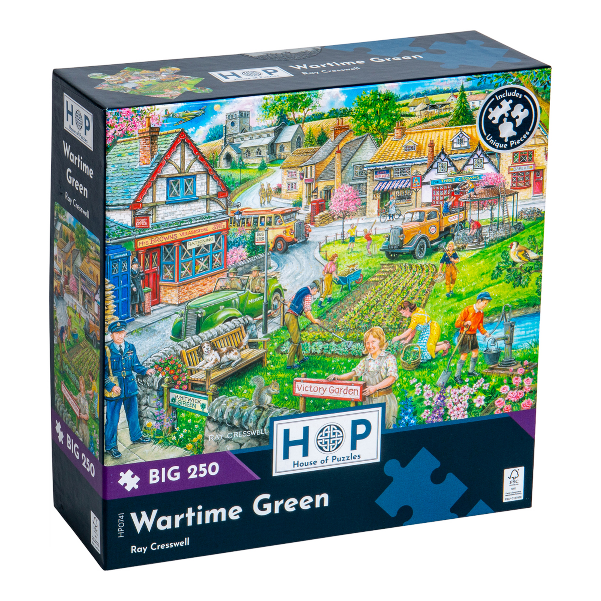 Box, turned right: Wartime Green – 250 Piece Jigsaw Puzzle (House of Puzzles)