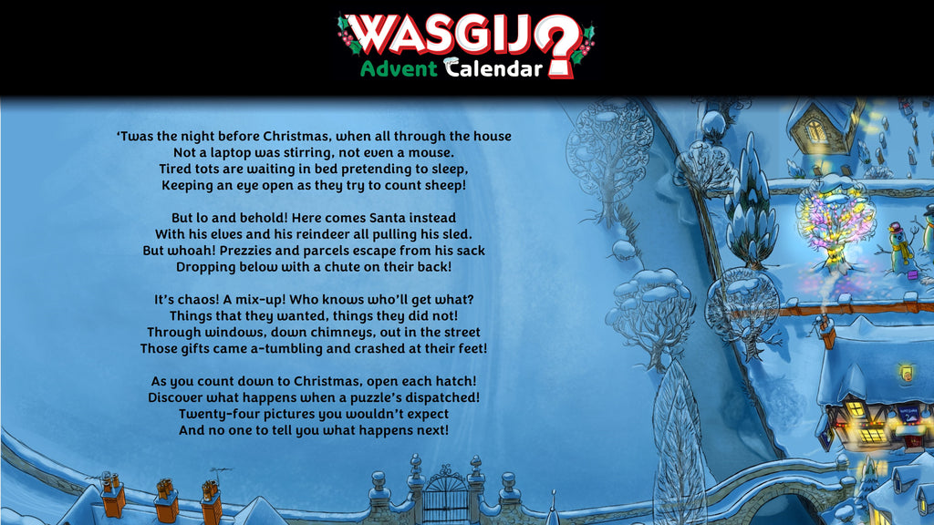 Wasgij Advent Calendar: Look out Below! – 24 x 54 Piece Jigsaw Puzzles (Wasgij)