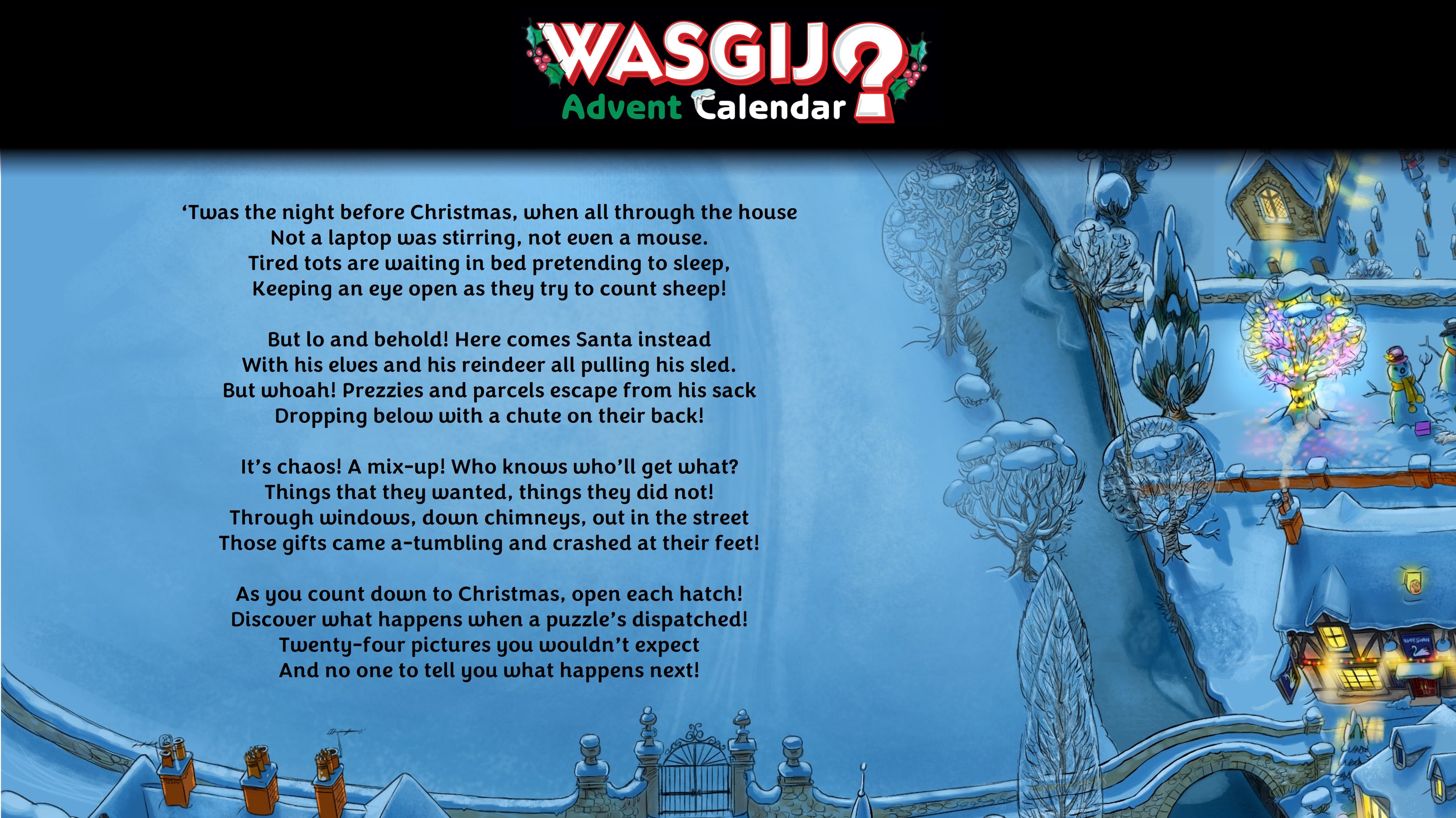 Wasgij Advent Calendar: Look out Below! – 24 x 54 Piece Jigsaw Puzzles (Wasgij)