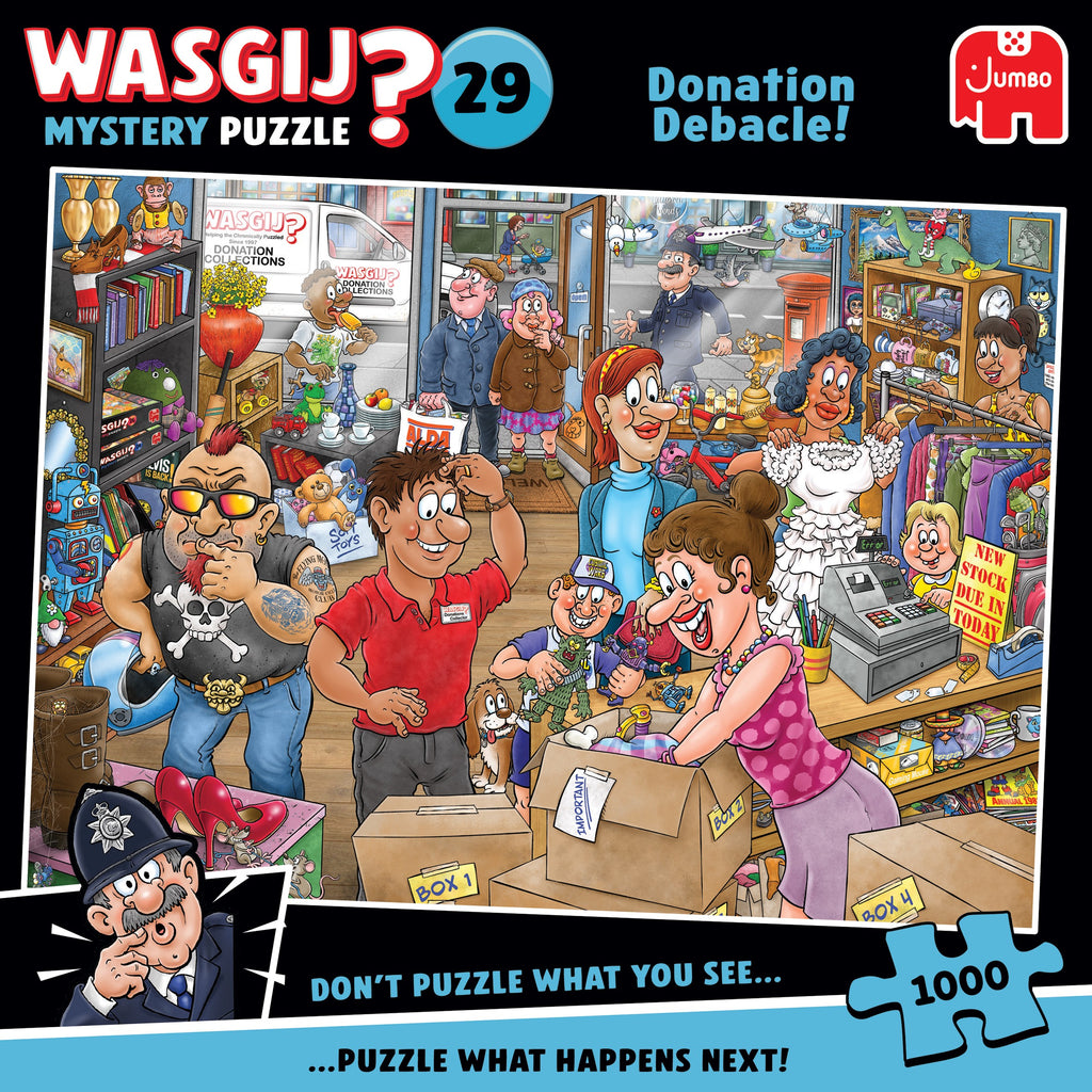 Wasgij Mystery 29: Donation Debacle! – 1000 Piece Jigsaw Puzzle (Wasgij)