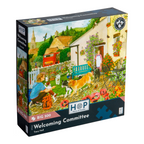 Box, turned right: Welcoming Committee – 500 XL Piece Jigsaw Puzzle (House of Puzzles)