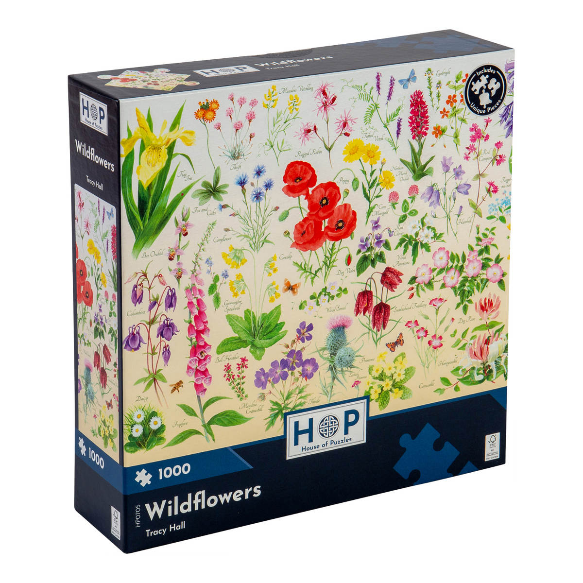 Box, turned right: Wildflowers – 1000 Piece Jigsaw Puzzle (House of Puzzles)