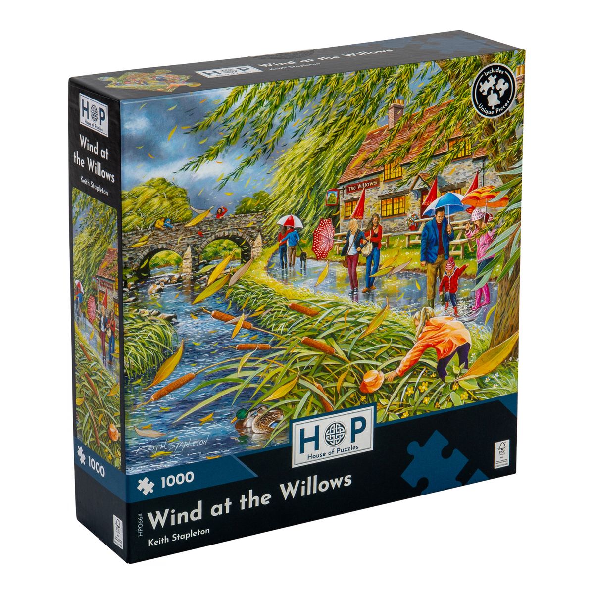 Box, turned right: Wind at the Willows – 1000 Piece Jigsaw Puzzle (House of Puzzles)