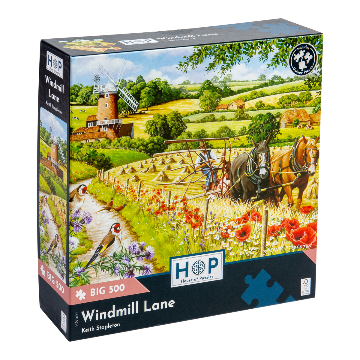 Box, turned right: Windmill Lane – 500 Piece Jigsaw Puzzle (House of Puzzles)