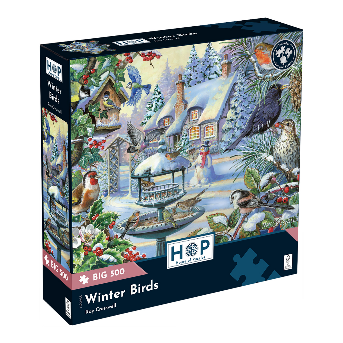 Box, turned right: Winter Birds – 500 Piece Jigsaw Puzzle (House of Puzzles)