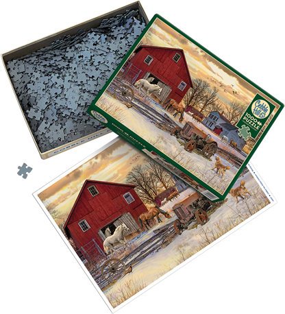 Winter on the Farm – 1000 Piece Jigsaw Puzzle (Cobble Hill)