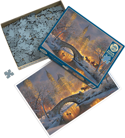 Contents: Winter in the Park - 500 Piece Jigsaw Puzzle (Cobble Hill)