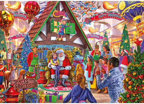 Artwork: Visit Santa – 1000 Piece Jigsaw Puzzle (Gibsons)