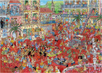 Artwork: The Tomato Battle by Jan Van Haasteren – 1000 Piece Jigsaw Puzzle (Jan van Haasteren)