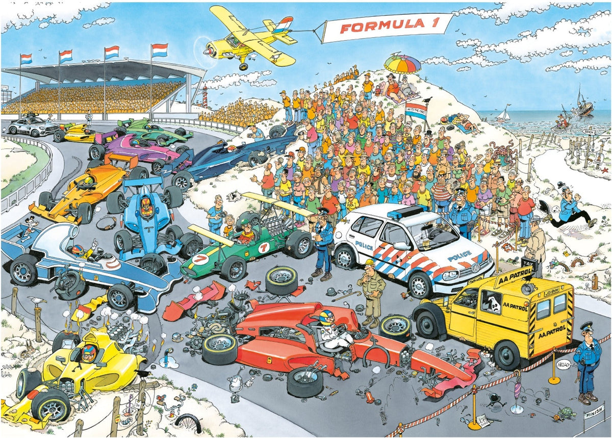 Artwork: Grand Prix: The Start – 1000 Piece Jigsaw Puzzle (Jan van Haasteren)