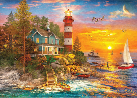 Artwork: Lighthouse Island – 500 Piece Jigsaw Puzzle (Gibsons)