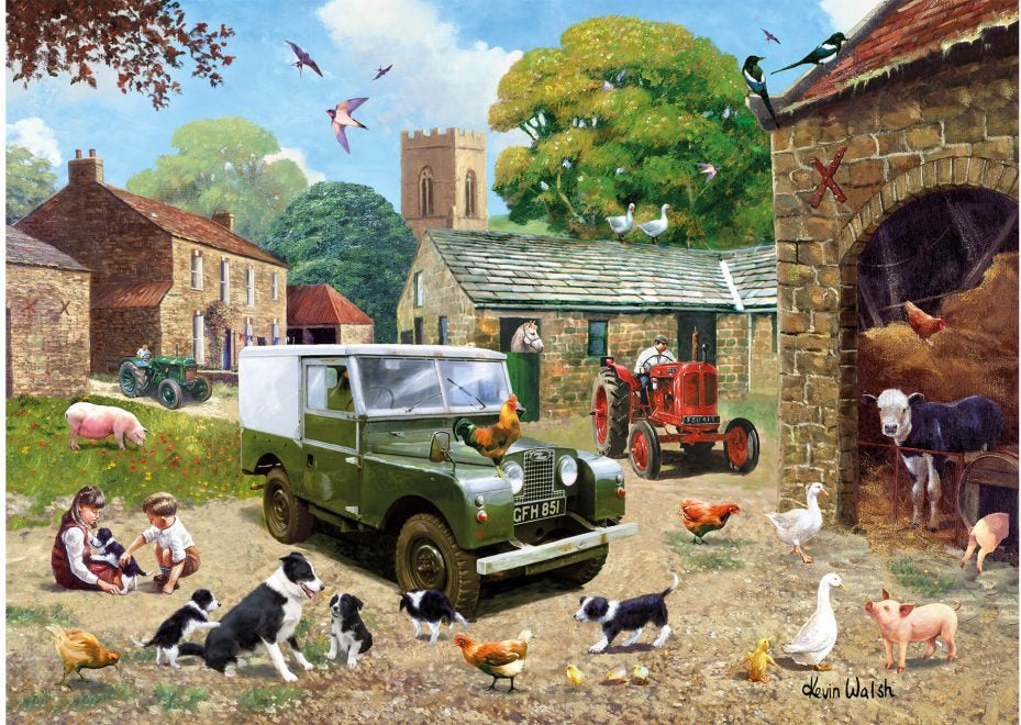 Artwork: Down on The Farm by Kevin Walsh – 1000 Piece Jigsaw Puzzle (Kidicraft)