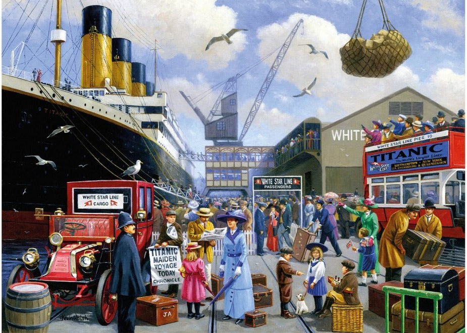 Artwork: Titanic Maiden Voyage by Kevin Walsh – 1000 Piece Jigsaw Puzzle (Kidicraft)