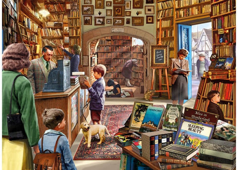 Artwork: Ye Olde Book Shoppe by Steve Crisp – 1000 Piece Jigsaw Puzzle (Kidicraft)