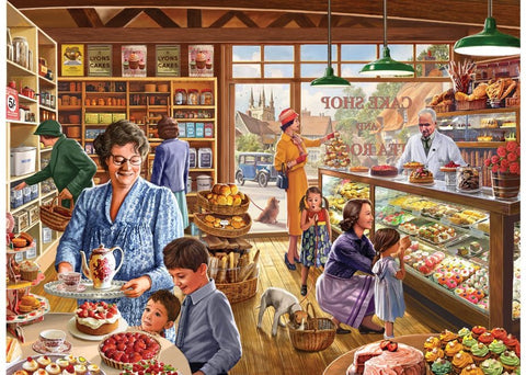 Artwork: Ye Olde Cake Shoppe by Steve Crisp – 1000 Piece Jigsaw Puzzle (Kidicraft)