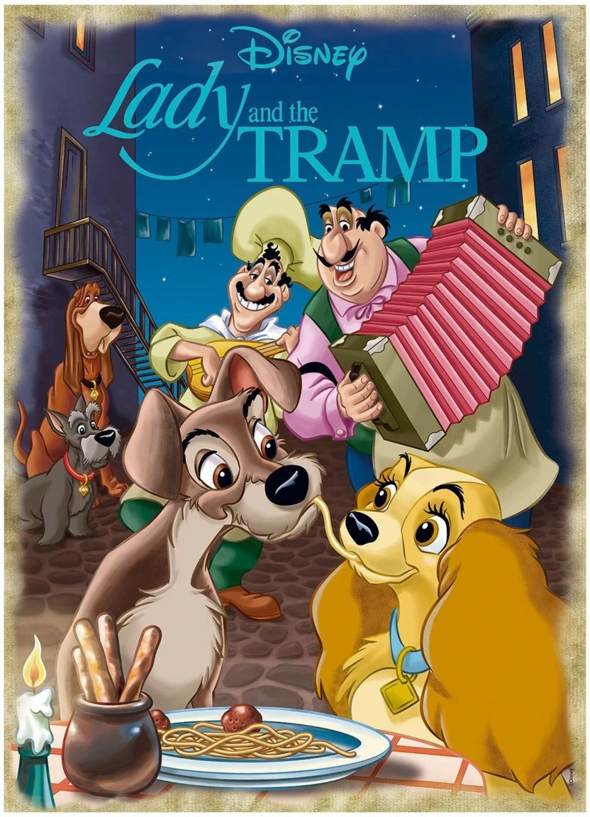 Artwork: Disney Lady & The Tramp Movie Poster – 1000 Piece Jigsaw Puzzle (Jumbo)