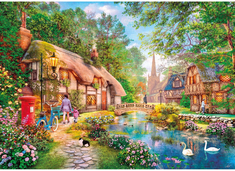 Artwork: Cottageway Lane – 250 Piece Jigsaw Puzzle (Gibsons)