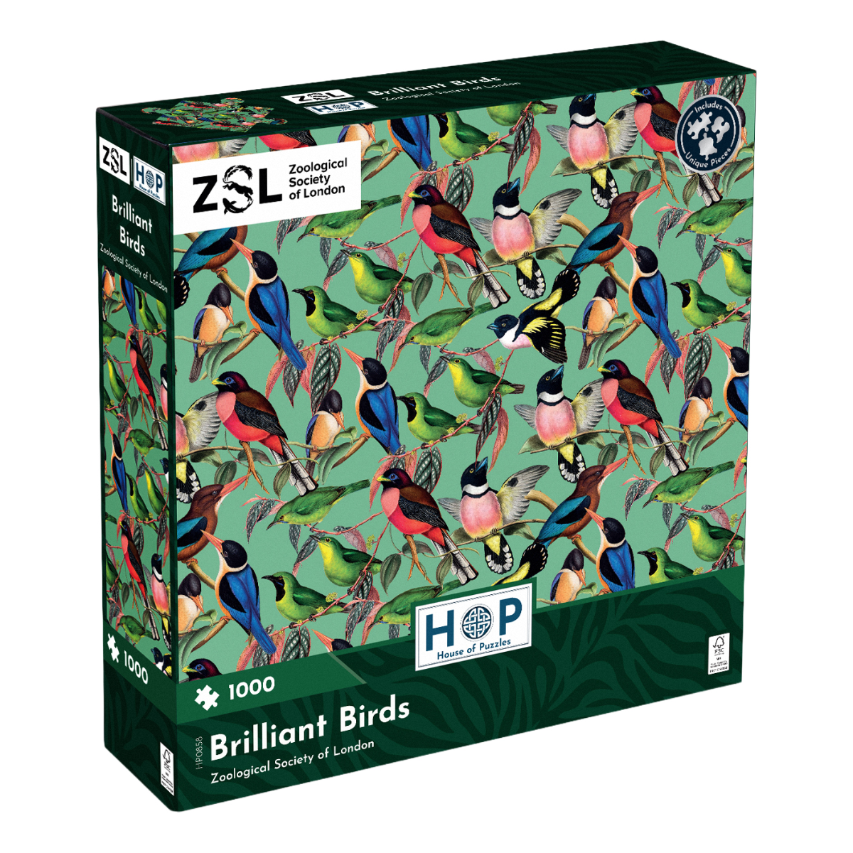 ** Pre-Order ** ZSL Brilliant Birds - 1000 Piece Jigsaw Puzzle (House of Puzzles)